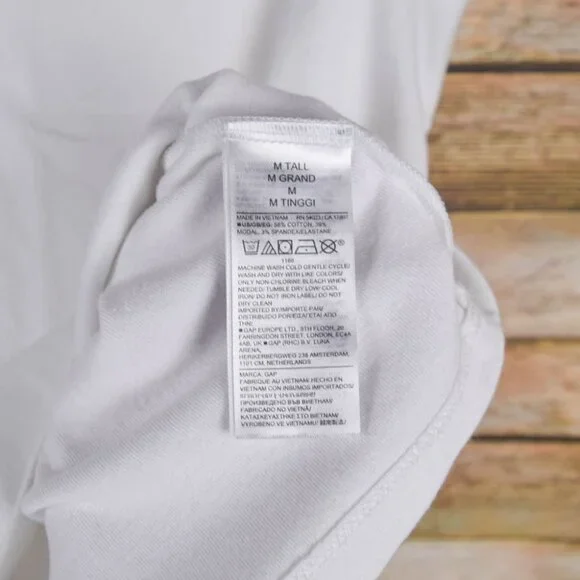 Gap Womens M Tall Plain Solid White Modern Shell Tank Top Sleeveless Stretch - Picture 4 of 7